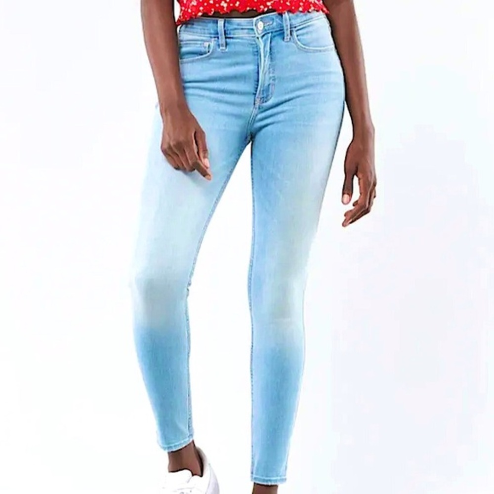Hollister‎ Sz 3R Super Skinny High Rise Jeans Light Wash